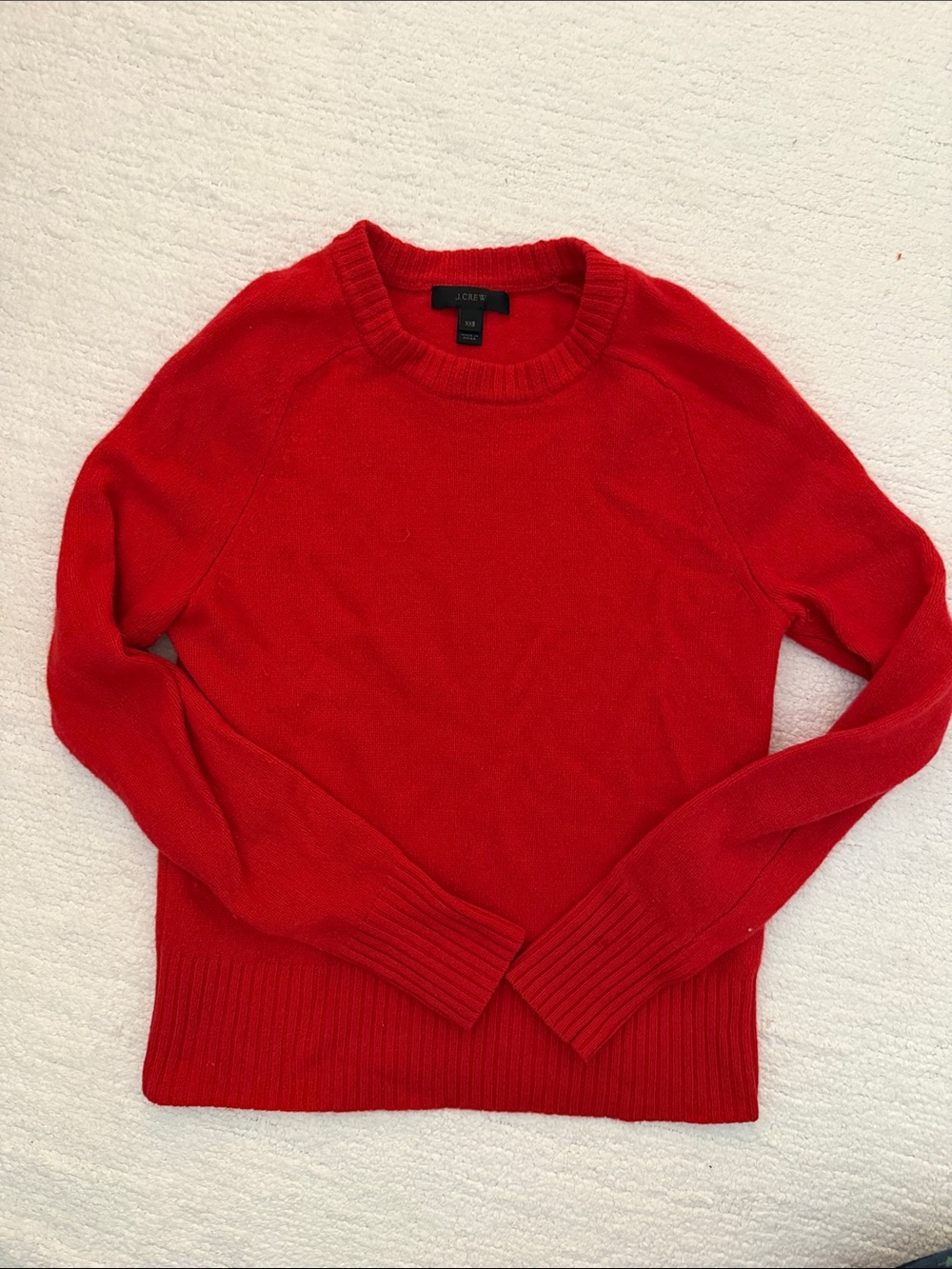 J. Crew Bright Red Crewneck Sweater